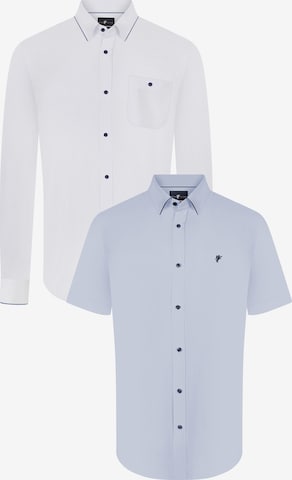 DENIM CULTURE Regular fit Button Up Shirt 'UGO' in Blue: front