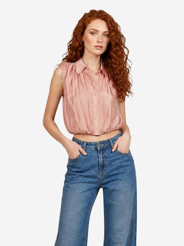 Maglietta 'Blusa Tencel Smanicata 26104' di I AM in rosa
