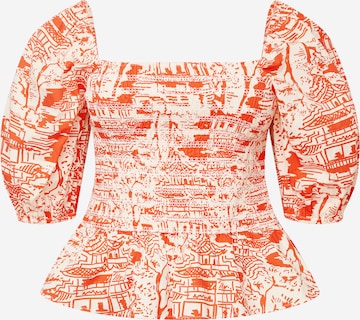 River Island Plus - Blusa em vermelho: frente