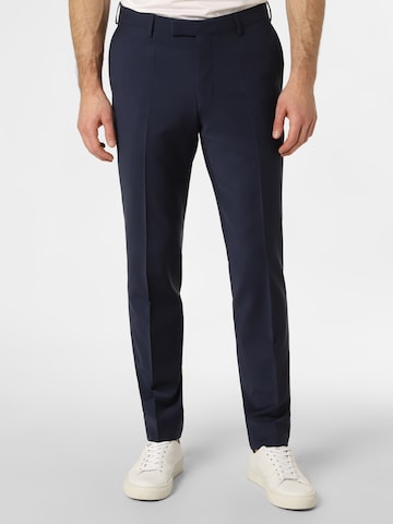 Finshley & Harding London Slimfit Broek 'FHL Hoxdon' in Blauw: voorkant