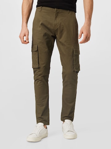 Denim Project Regular Cargo Pants in Green: front