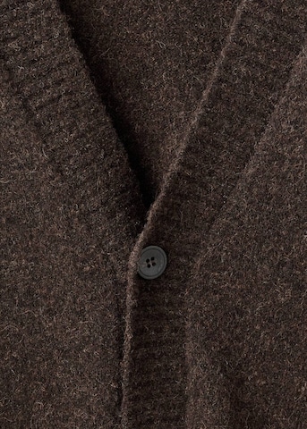 MANGO MAN Knit Cardigan 'Oreo' in Brown