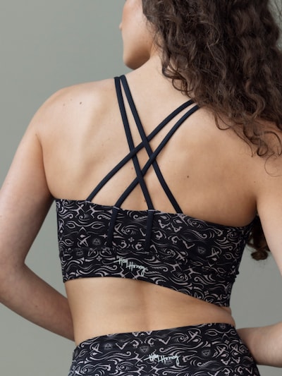 Hey Honey Sports bra 'Criss Cross' in Dark grey, Item view