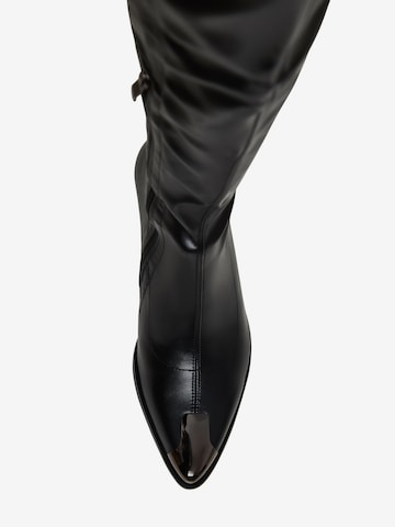 CESARE GASPARI Over the Knee Boots in Black