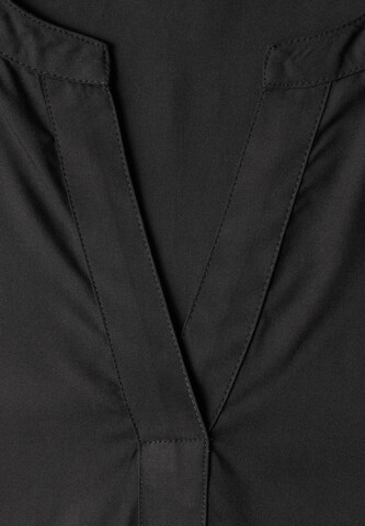 STREET ONE Split Neck Tunika in Schwarz