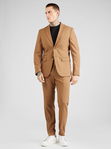 SELECTED HOMME Slimfit Kostym 'NEIL' i beige: framsida