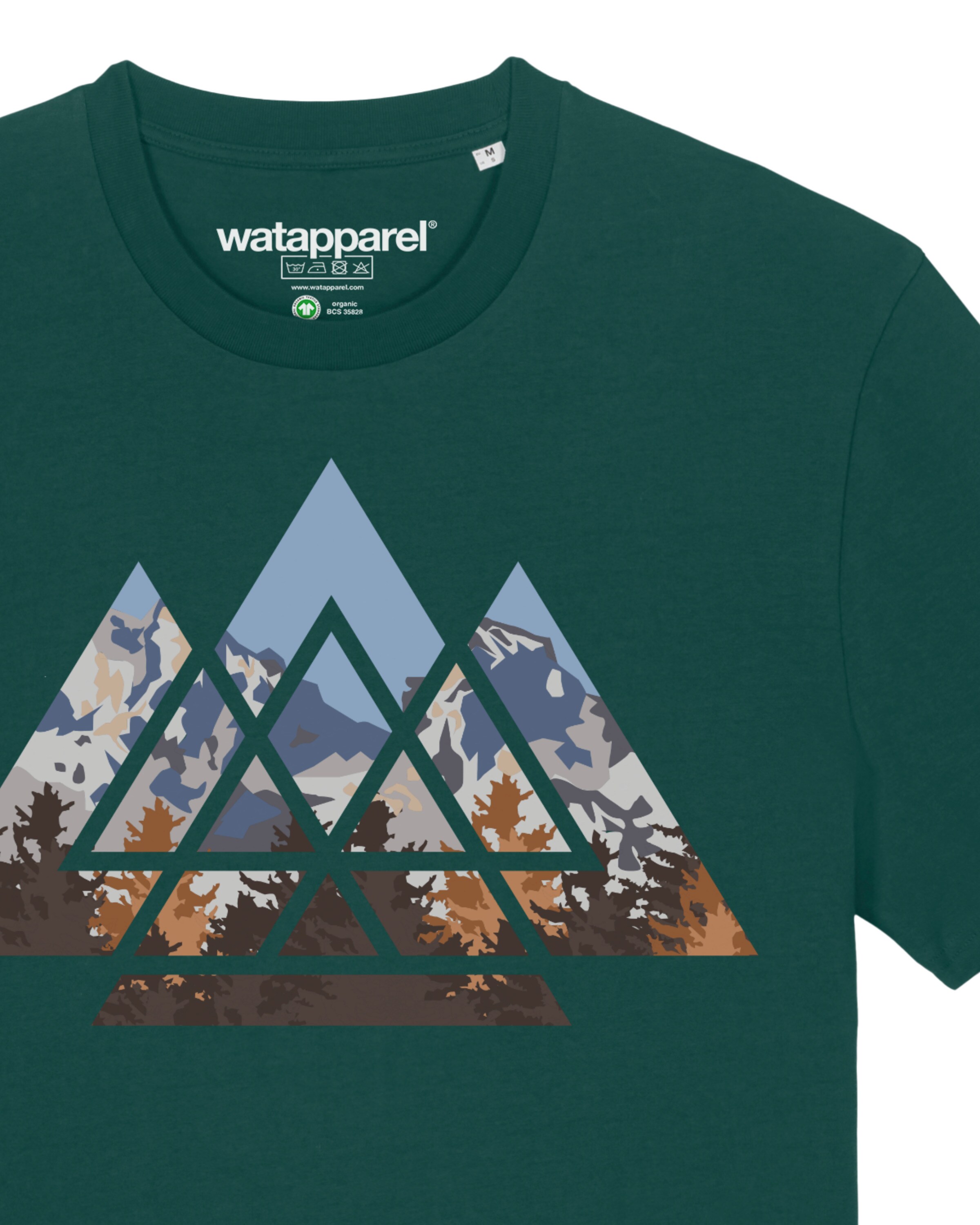 Maglietta 'Geometric Landscape' di Watapparel in verde