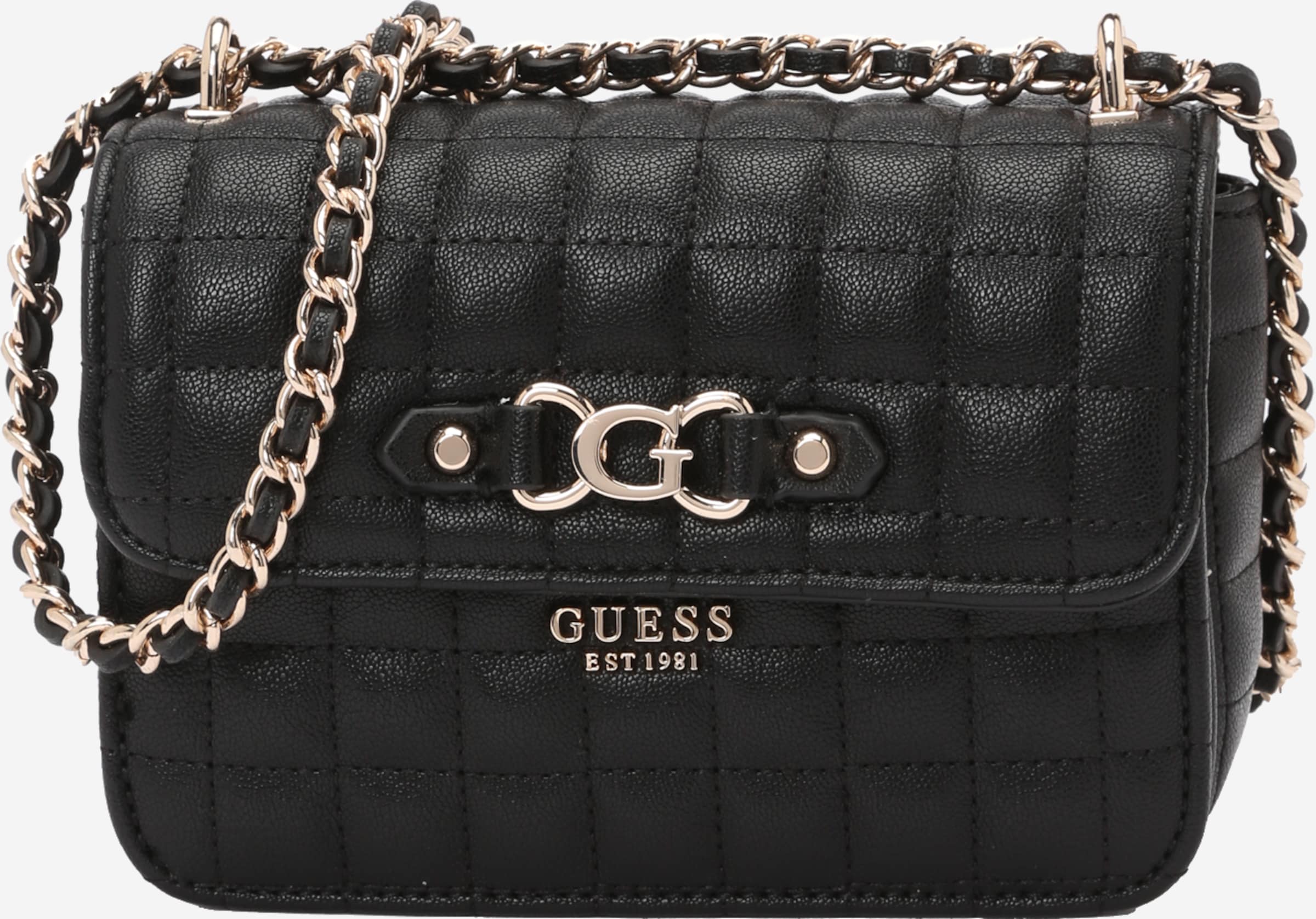 GUESS Geantă de umăr 'NADIRA MINI CNVRTBL XBODY FLAP' pe Negru