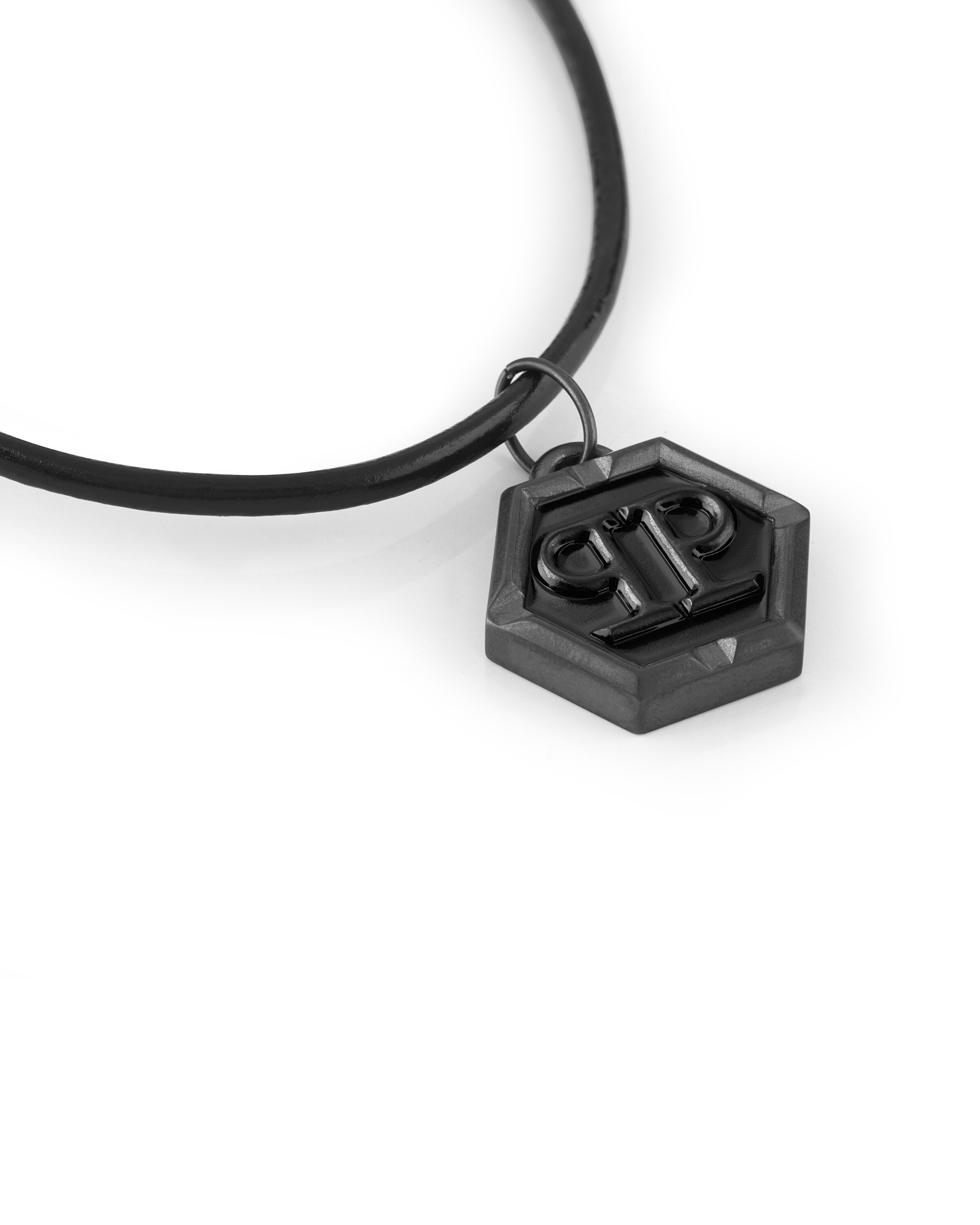 Collana 'Hexagon' di Philipp Plein Jewellery in grigio