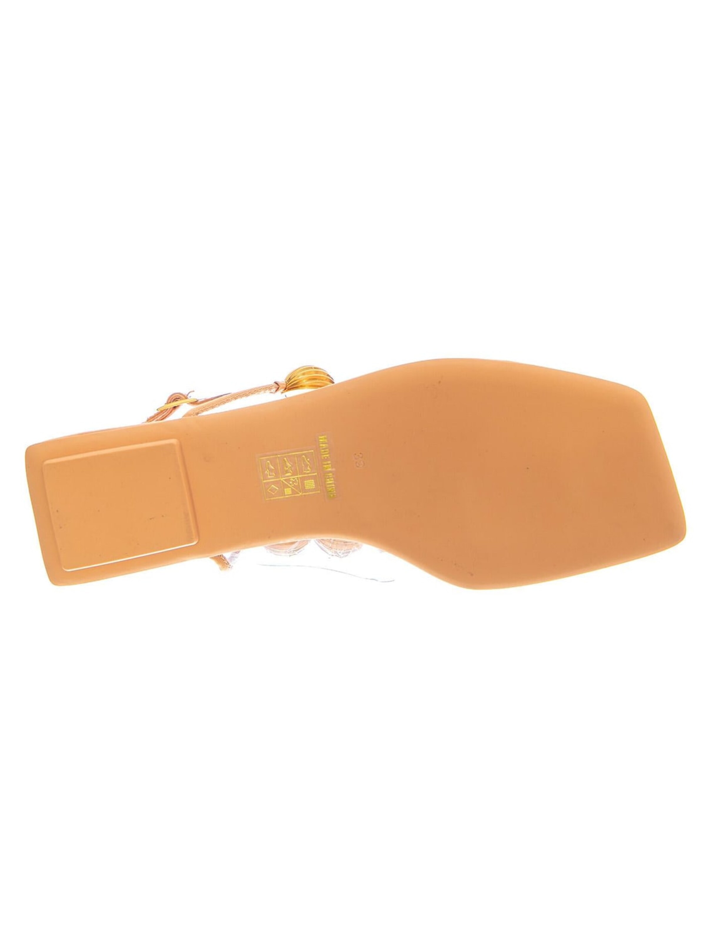 Jeffrey Campbell Sandaal 'YUCATAN BEIGE SATIN GOLD' in Beige