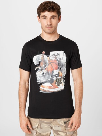 T-Shirt Mister Tee en noir : devant