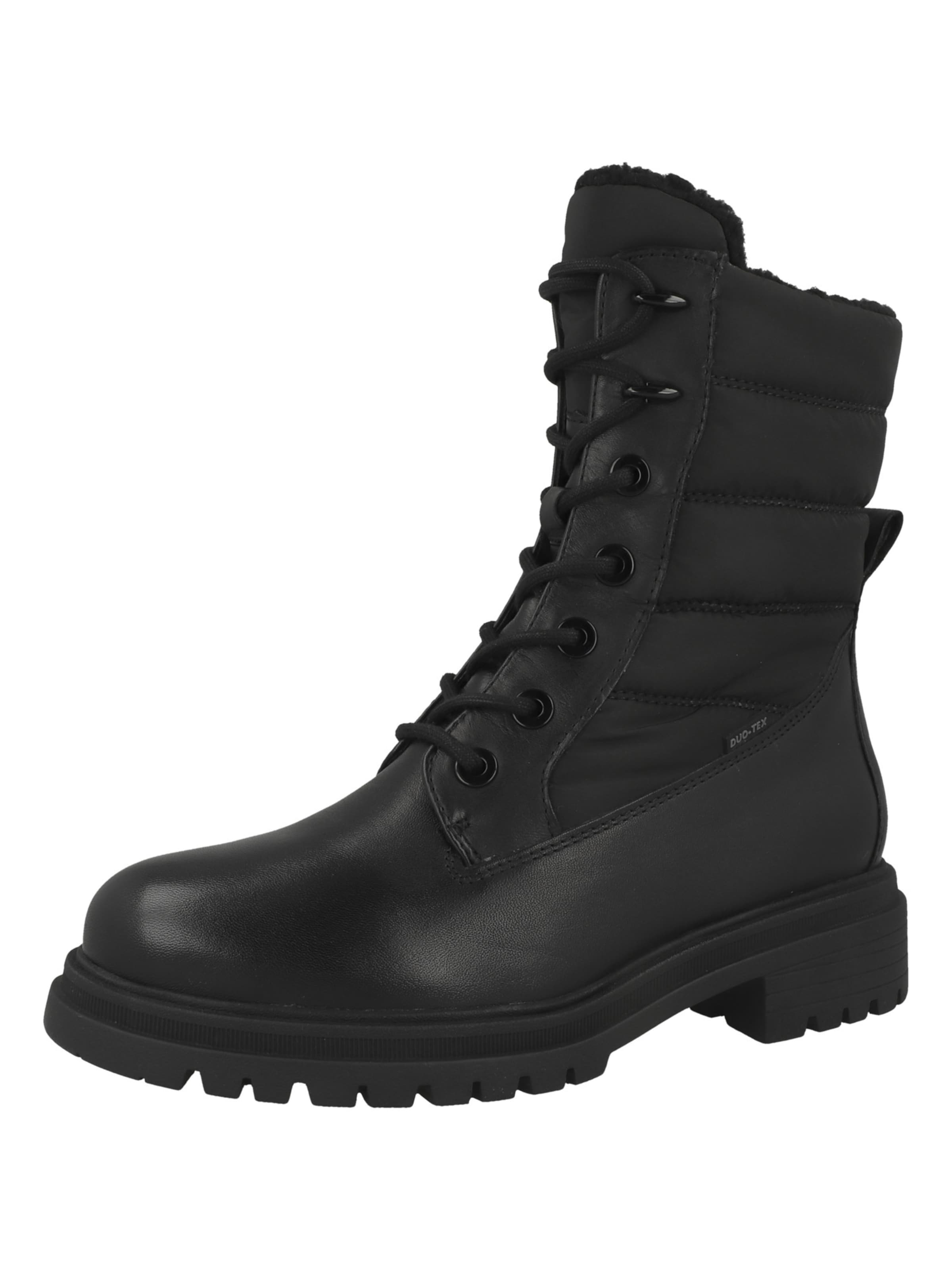 Tamaris - Botim com fivela em preto: frente