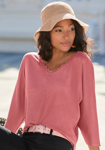 T-shirt LASCANA en rose : devant