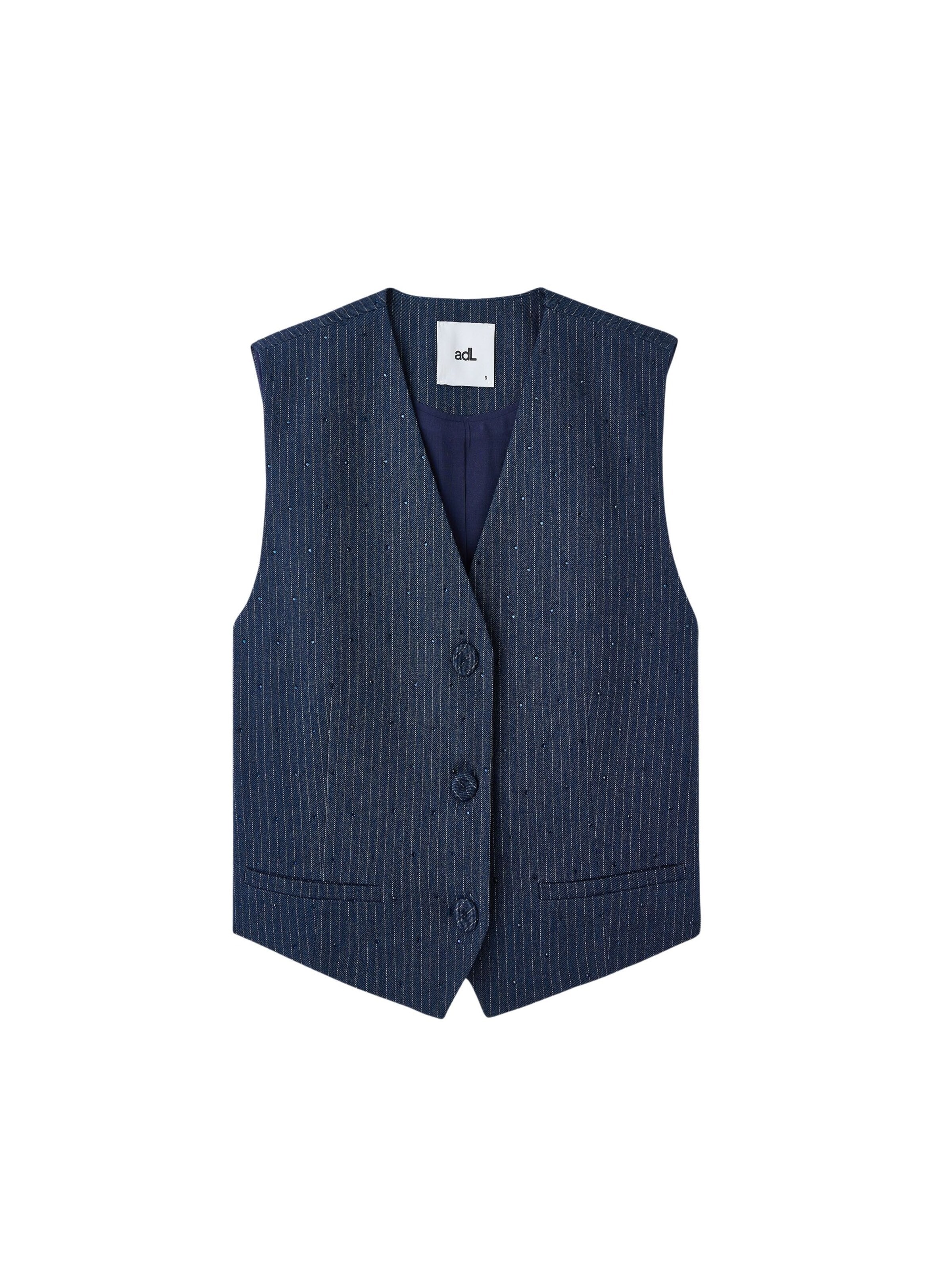 adl Gilet en L en bleu marine, Vue avec produit