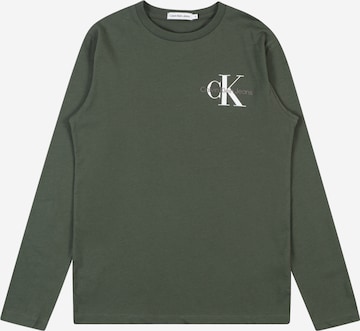 Calvin Klein Jeans - Camiseta en verde: frente