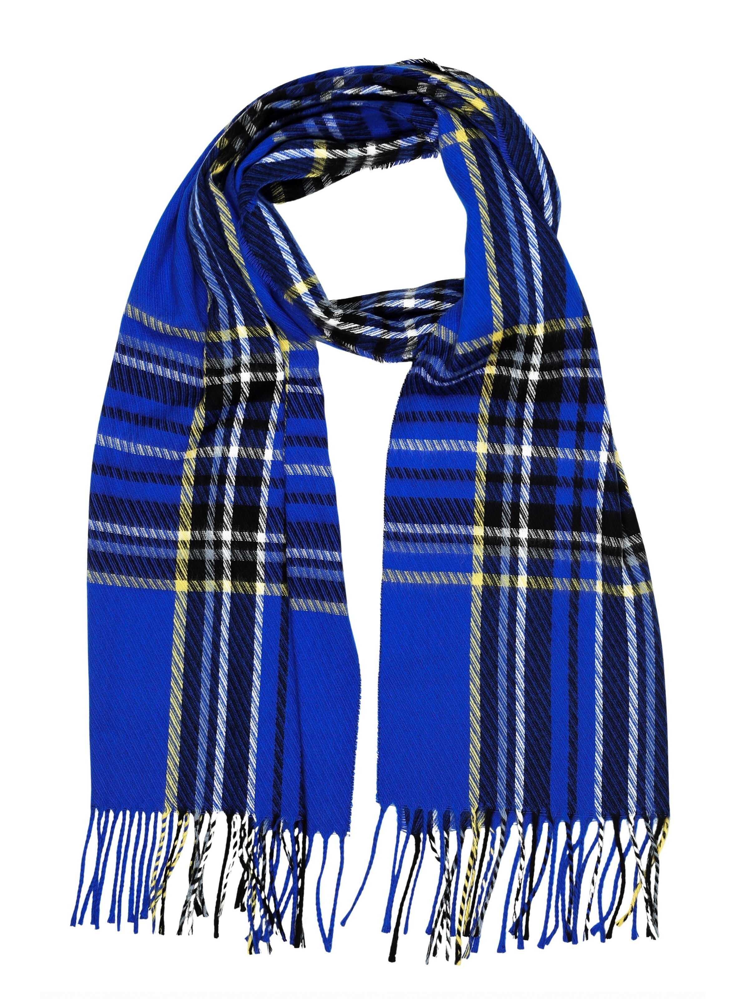 COLLEZIONE ALESSANDRO Scarf 'ItaloScot' in Blue: front
