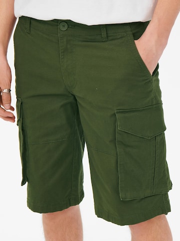 Only & Sons Regular Cargo Pants 'Kim' in Green