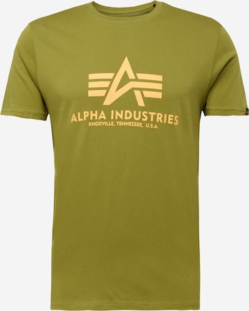 ALPHA INDUSTRIES Póló - zöld: elől