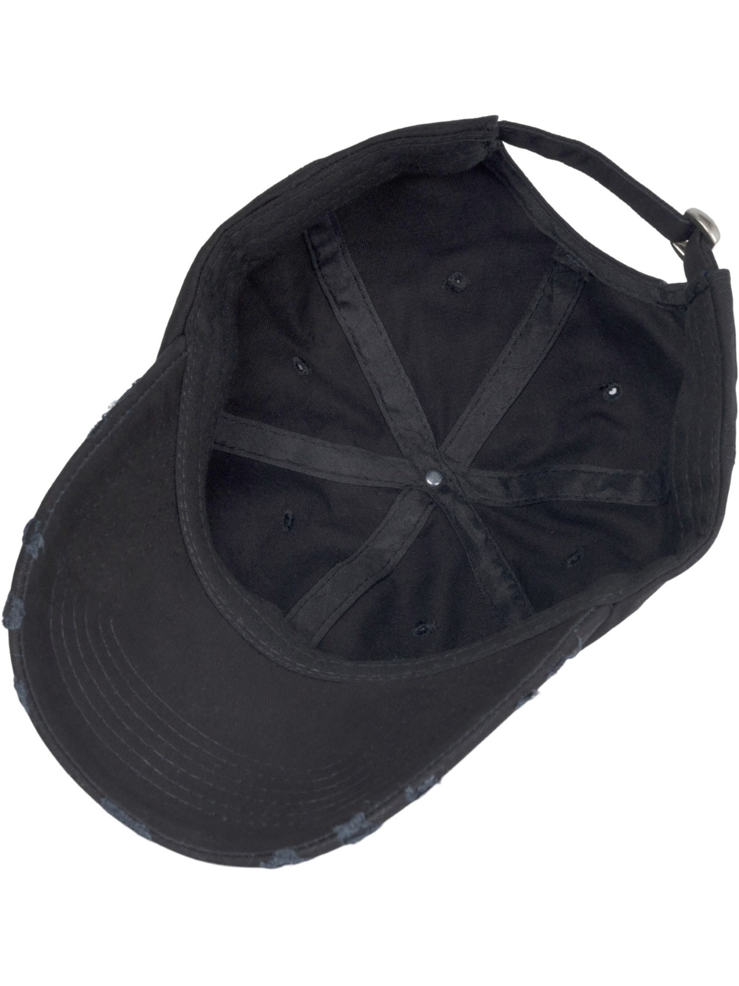 styleBREAKER Cap 'Baseball Cap Destroyed Look' in Black