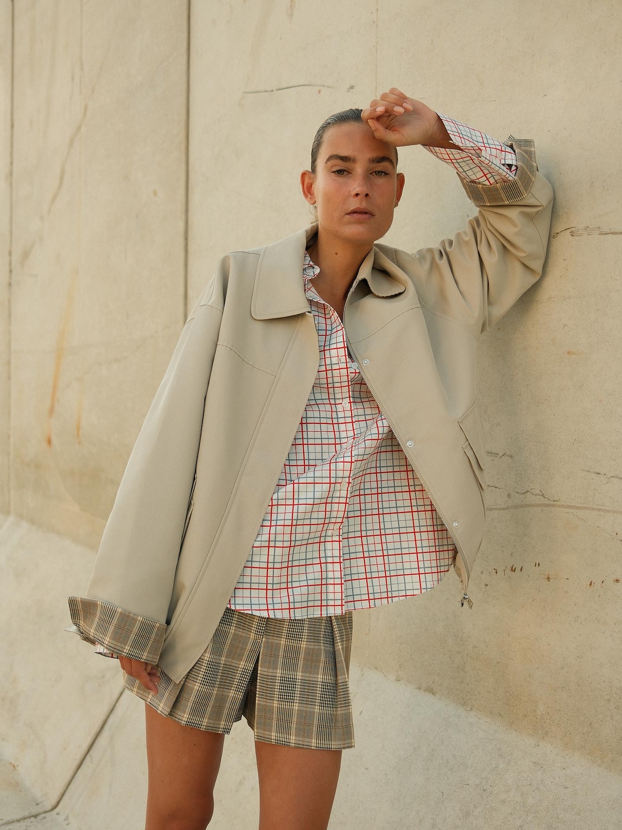 EDITED Giacca di mezza stagione 'Joana' beige