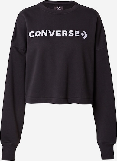 Bluză de molton CONVERSE pe negru / alb, Vizualizare produs