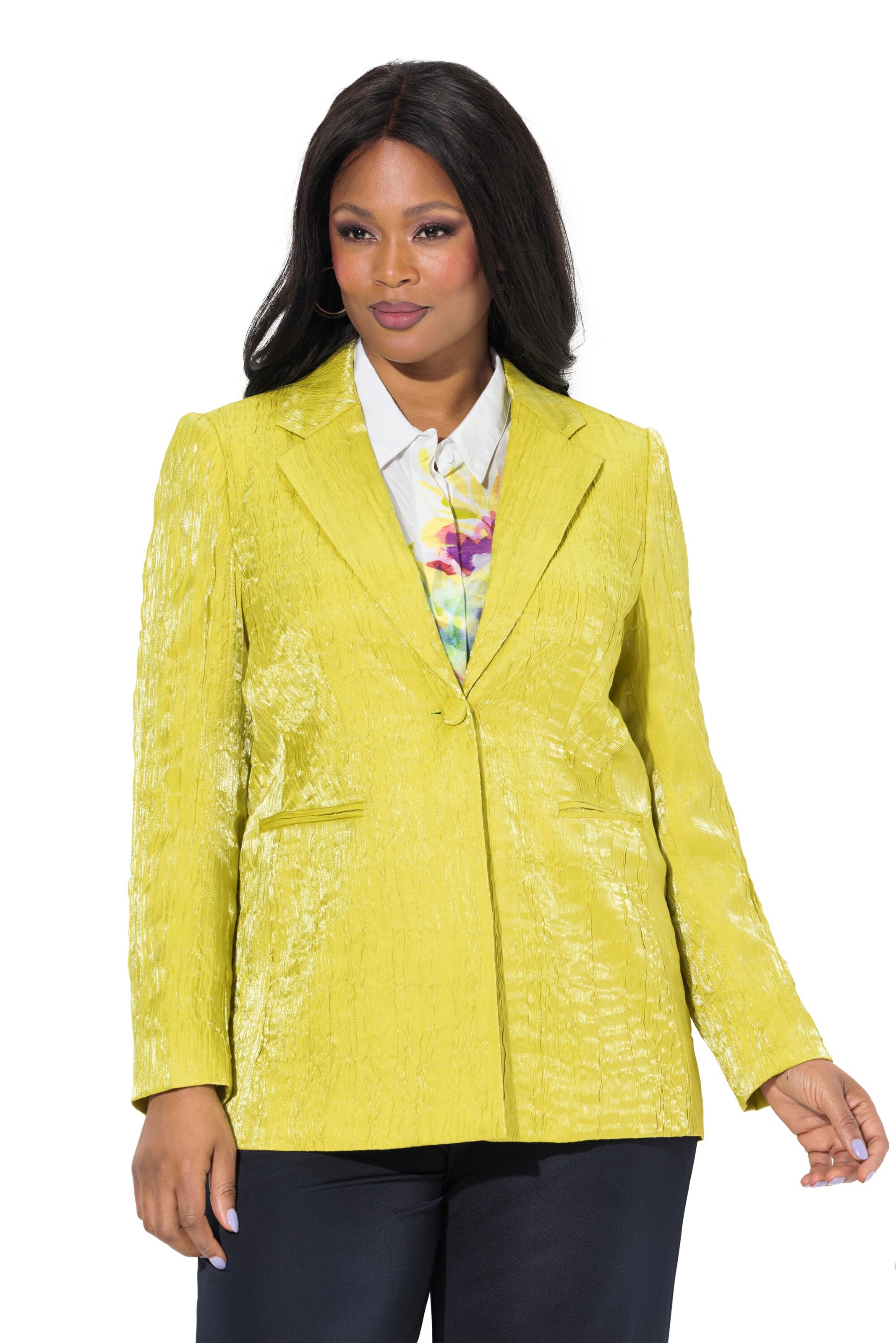 Blazer Ulla Popken en vert : devant