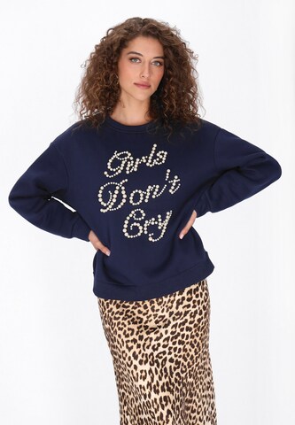 faina - Sudadera en azul: frente