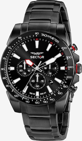 SECTOR Analog Watch in Black: front