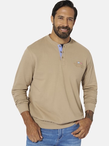 Jan Vanderstorm Sweatshirt 'Viljar' in Beige: front