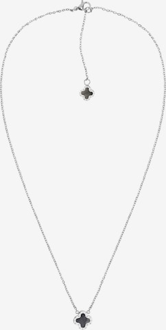 Lenoites Ketting 'Four-leaf Clover Mini 14' in Zilver: voorkant