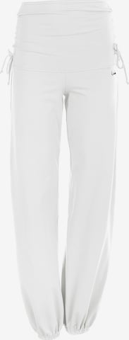 Effilé Pantalon de sport 'WH1' Winshape en blanc : devant