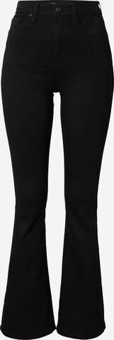 TOPSHOP Flared Jeans in Black: front