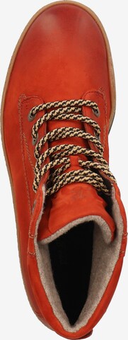 Paul Green Lace-Up Ankle Boots in Red