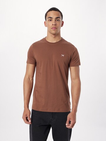 T-Shirt Iriedaily en marron : devant