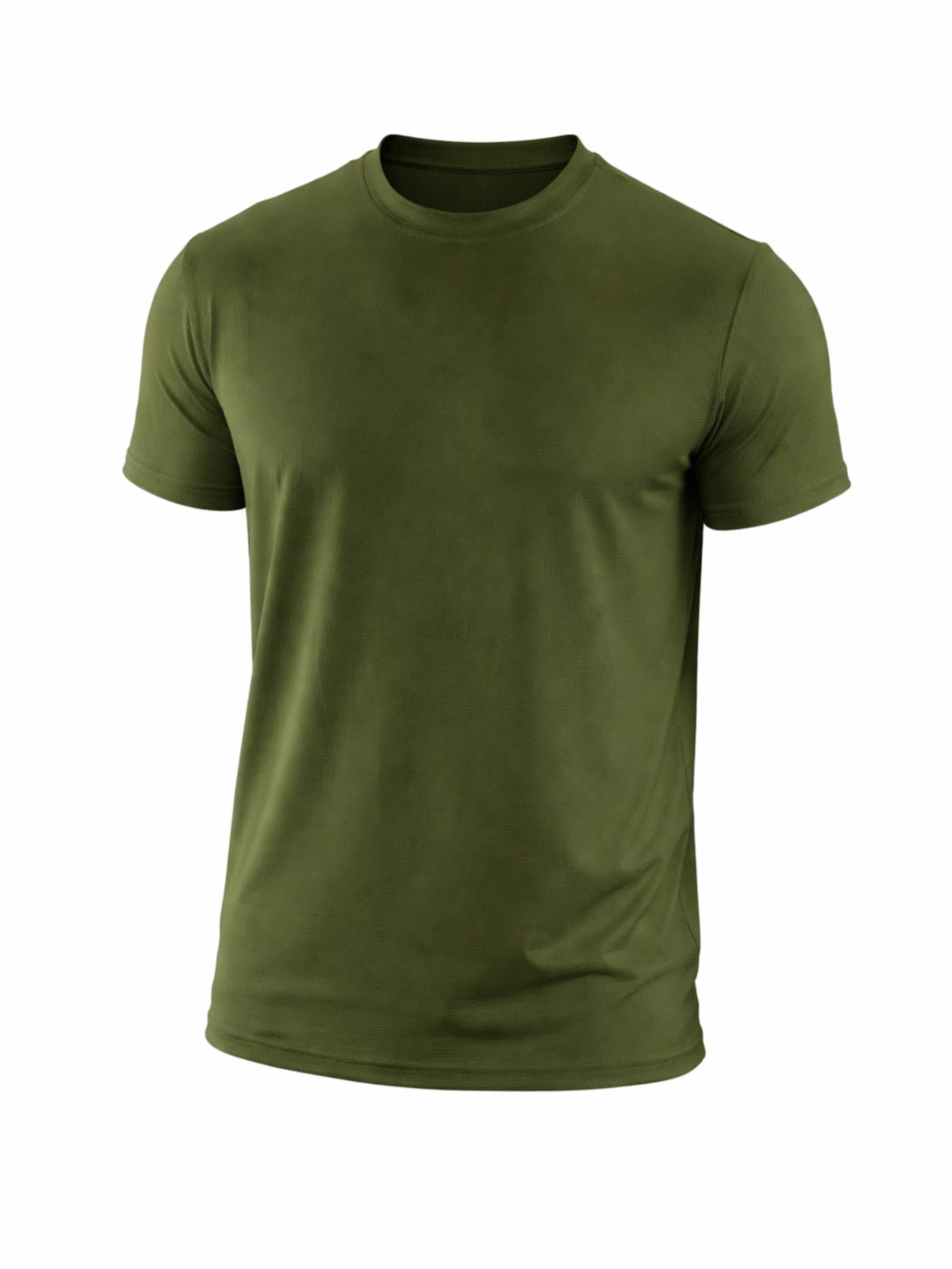 PANTONECLO - Camiseta funcional 'Pantoneclo Men's Gym Crew Neck Short Sleeve T-Shirt' en verde: frente