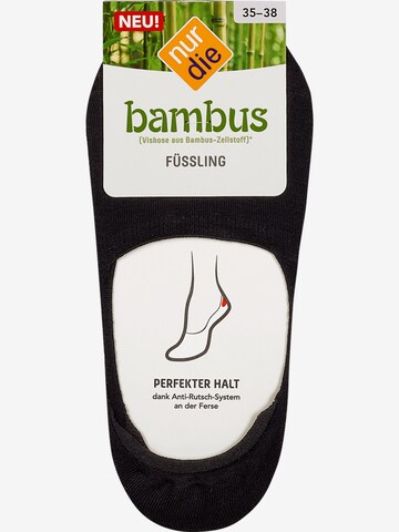 Nur Die Ankle Socks ' Bambus ' in Black