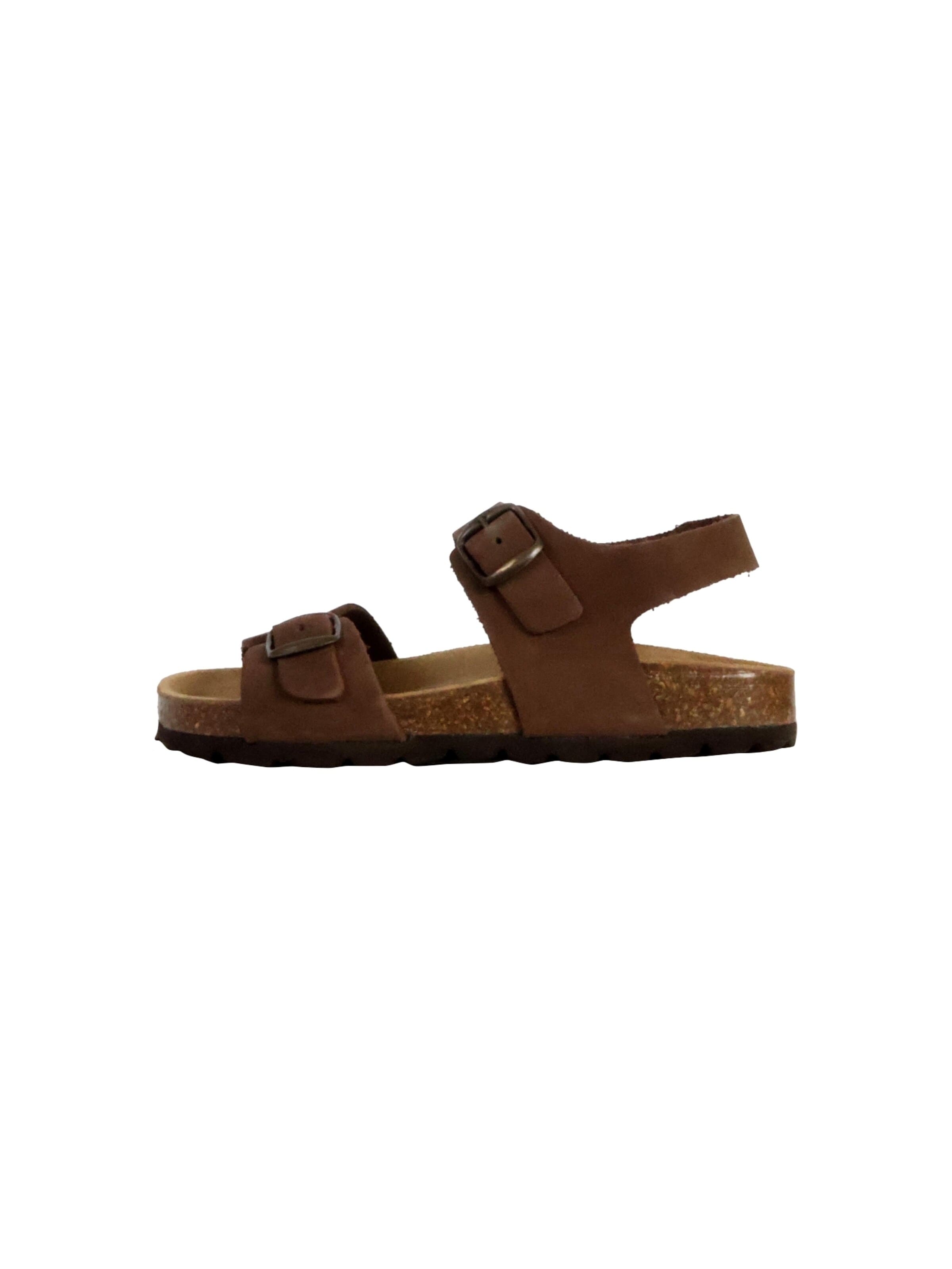 Chaussure basse 'Leder-Pantoletten für Kinder' The Divine Factory en marron : devant