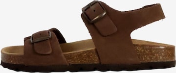 Chaussure basse 'Leder-Pantoletten für Kinder' The Divine Factory en marron : devant