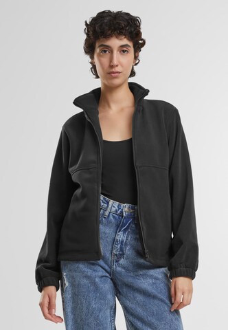 Urban Classics Fleece jacket in Black: front