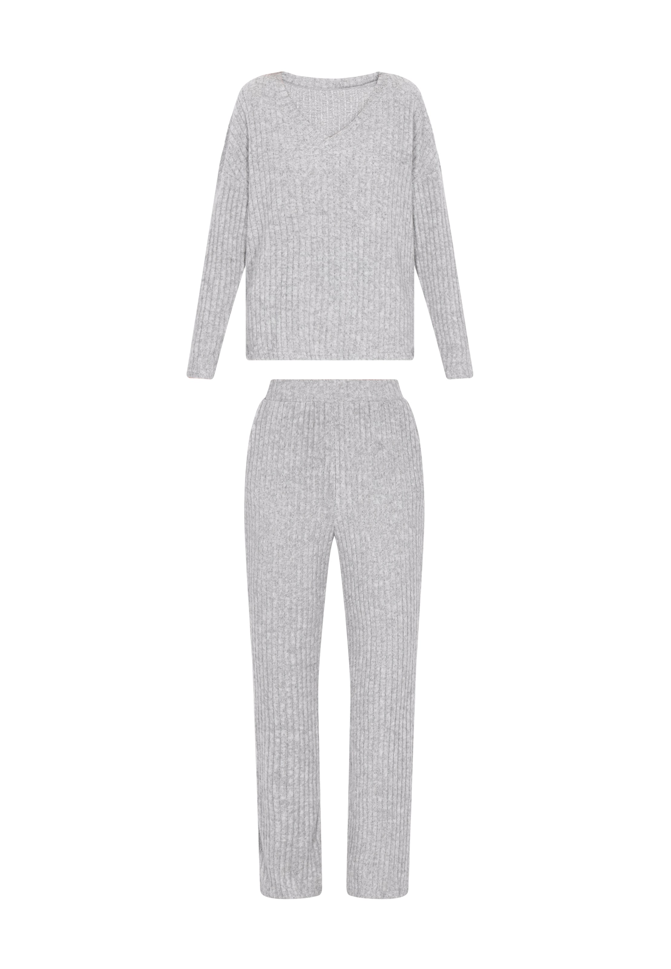 swirly Pižama | siva barva: sprednja stran