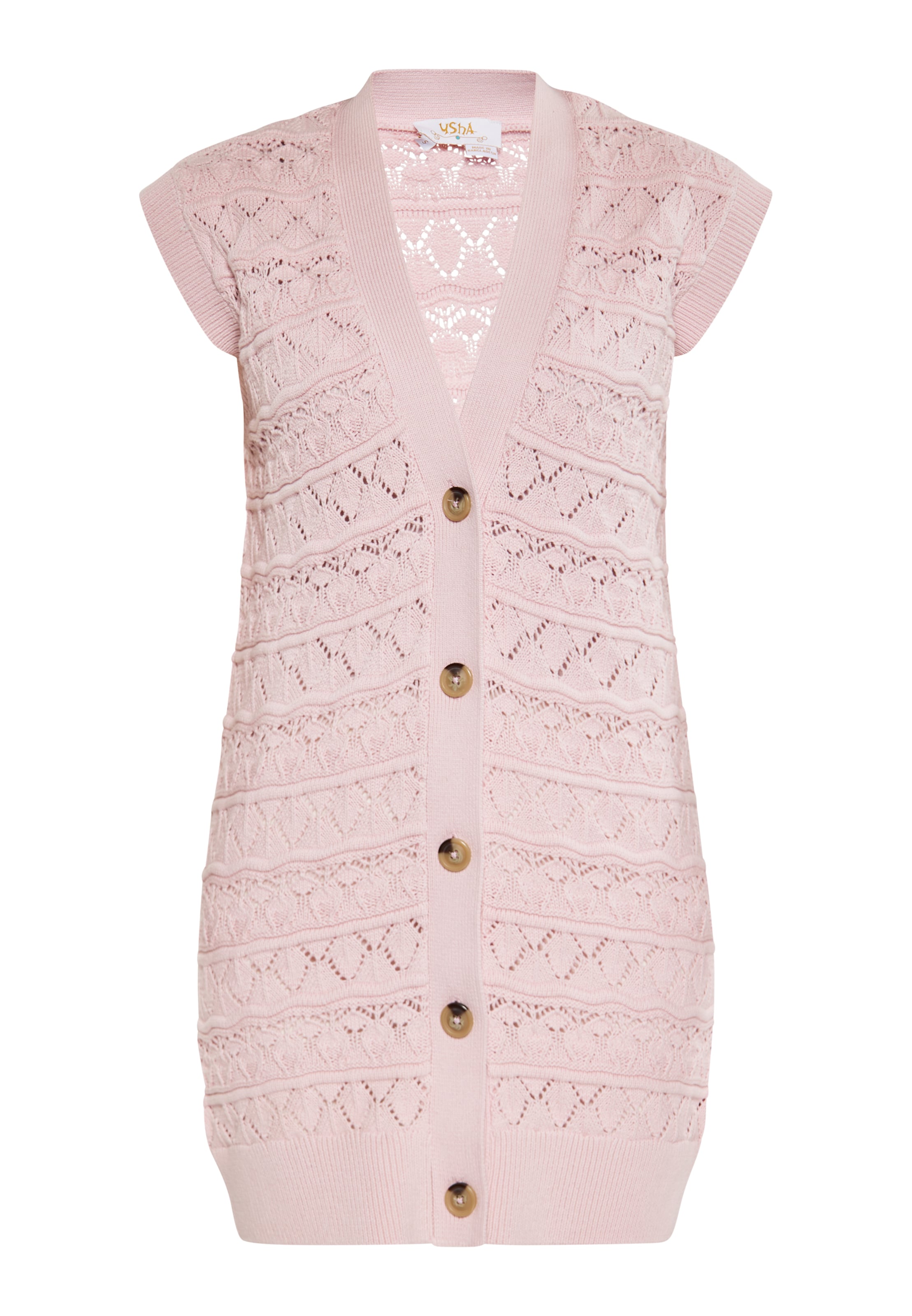 usha FESTIVAL Kamizelka z dzianiny w kolorze różowy: przód