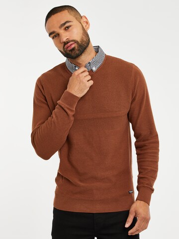 Threadbare Sweater 'Andy' in Brown: front