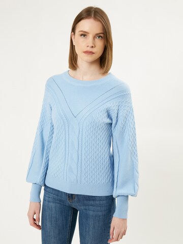 Pull-over Influencer en bleu : devant