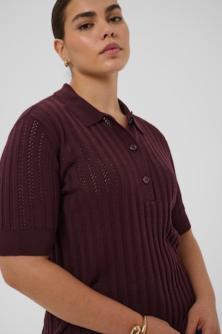 KAFFE CURVE Trui 'KCbirda' in Bruin