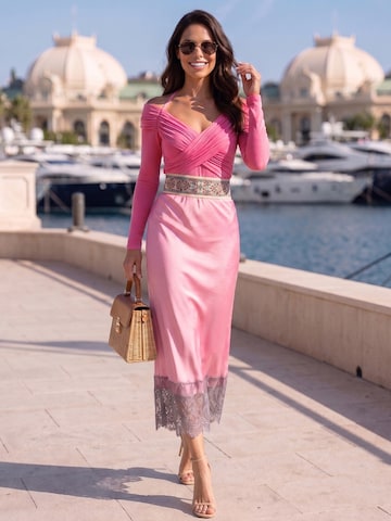 JIORO Blouse 'ESSENTIALS' in Pink