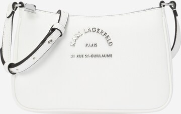 Borsa a tracolla 'Rue St-Guillaume' di Karl Lagerfeld in bianco: frontale