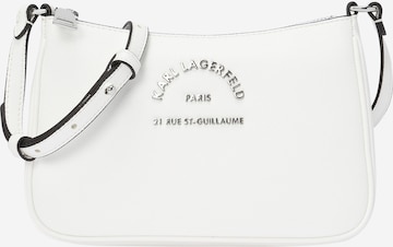 Karl Lagerfeld - Mala de ombro 'Rue St-Guillaume' em branco: frente