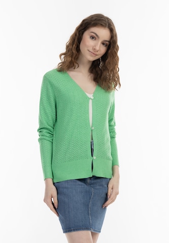 MYMO Knit cardigan in Green: front