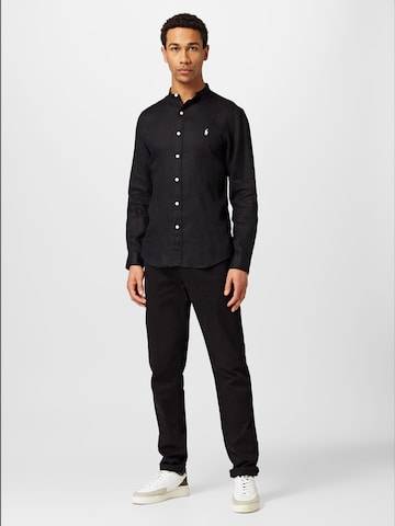 Coupe slim Chemise Polo Ralph Lauren en noir