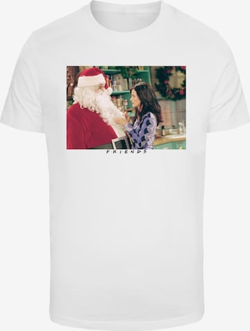 ABSOLUTE CULT T-Shirt  'Friends - Santa Chandler' in Weiß: predná strana
